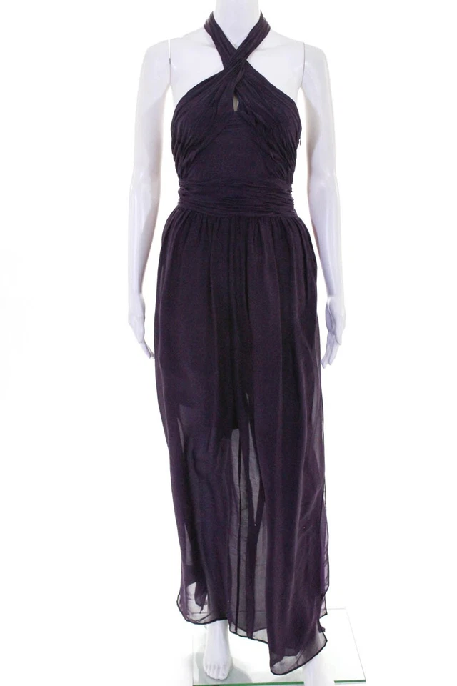 Mono para mujer Rachel Zoe halter top robbins púrpura talla 0 10271564 Foto 1 de 4