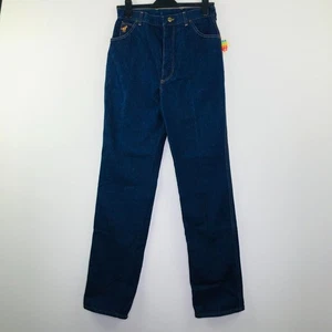 Wrangler Junior's 15 Jeans Blue Dark Wash Straight High Waist Mom VTG NWT Flaw D - Picture 1 of 5