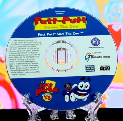 Putt-Putt Saves The Zoo Retro PC/Mac Disc [Tested] - Kids Edutainment Adventure - Image 1 of 4