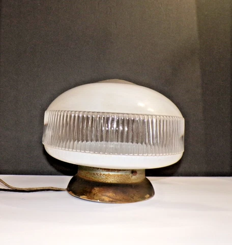 Ant/vintage, Art Deco, white/clear, Atomic, flush mount, ceiling light fixture Cover