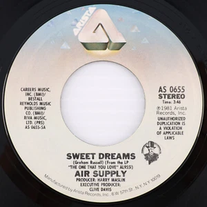 Air Supply – Sweet Dreams / Don't Turn Me Away - 45rpm Santa Maria Press AS 0655 - Picture 1 of 8