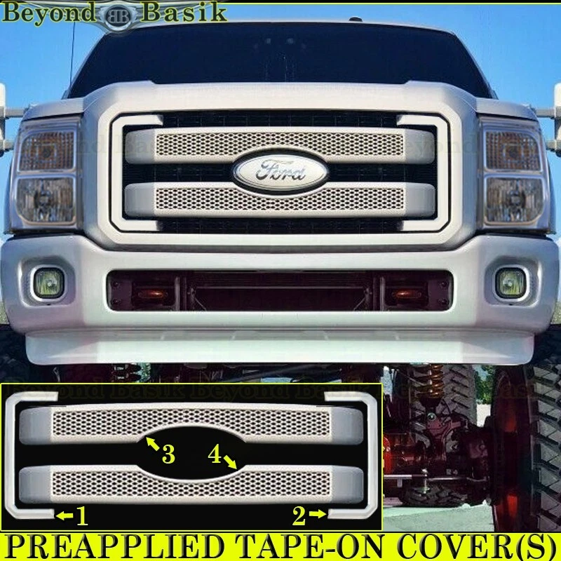 2011-2014 2015 2016 FORD F250 MESH Style Grille COVER Insert Z1 YZ OXFORD WHITE - Image 1 of 4