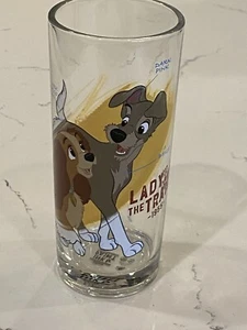 Disney Parks Glass Cup Lady And The Tramp - Picture 1 of 2