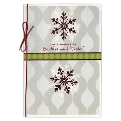 Tarjeta amorosa FELIZ NAVIDAD PARA HERMANO Y CUÑADA por Hallmark + Sobre Foto 1 de 4