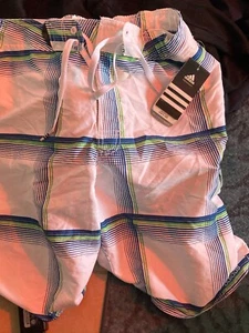 ADIDAS white bathing suit  strand board shorts size adult waist 36 NWT  men XL - Picture 1 of 1