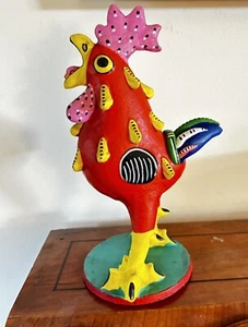 barro betus Juan Jose Ramos Medrano Signed Rooster Sculpture Mexico Folk Art - Picture 1 of 6