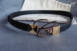 Belle ceinture femme, cuir noir ,réglable ,marque Chopard,comme neuve,mode - Imagen 1 de 6