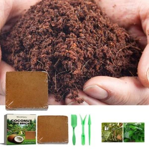 Coir Brick Coconut Fiber Growing Potting Soil Plant Growing Media 60g, - Picture 1 of 21