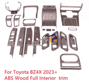 Fit for 2023+ Toyota BZ4X Peach Wood ABS Full Interior trim 22pcs - Picture 1 of 13