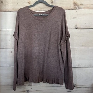 Top de punto suave manga larga Umgee. Hombro caído. Volantes. Espalda de tulipán. Talla S - Imagen 1 de 7