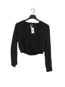 Collectif Women's Top XS Black 100% Viscose Long Sleeve V-Neck Basic - Picture 1 of 7