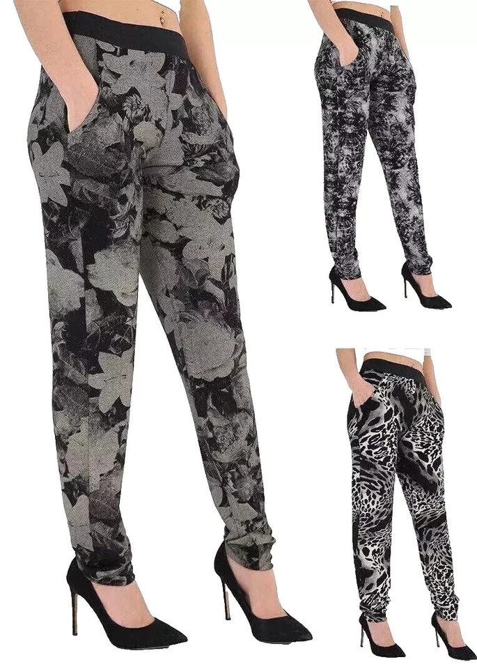 Women 2 Pocket Tydye printed Hareem Trousers Hippie Pants Baggy Trousers UK8-26 - Image 1 of 1