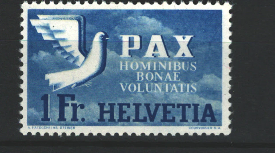 SWITZERLAND EUROPE  MH 1 FR  PAIX PAX  STAMP LOT (HELV  842) - Image 1 of 1