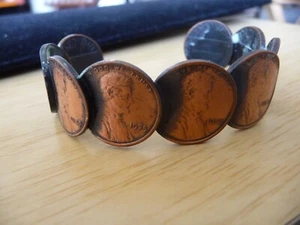 PULSERA BRAZALETE COBRE REAL PENNIES 1975 #28/19 - Imagen 1 de 5