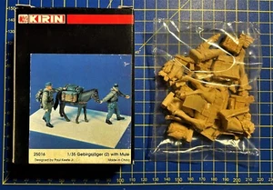 KIRIN MODEL 25016 - GEBIRGSJAGER WITH MULE (3 figures) - 1/35 RESIN KIT - Bild 1 von 3