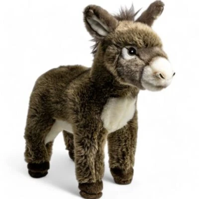 Esel grau-braun stehend ca. 28 cm Länge, ca. cm 26 Höhe, Kuscheltier, Plüschtier - Bild 1 von 4