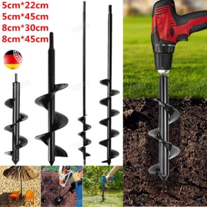 Gartenbohrer Erdbohrer Pfahlbohrer Blume für Bohrmaschine Schnecken Spiralbohrer - Bild 1 von 16