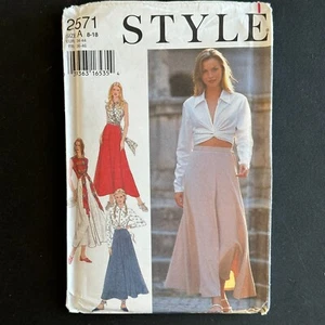 Style Sewing Pattern 2571 Size 8-18 Midi Maxi Skirt Blouse 90s Y2K - Picture 1 of 6