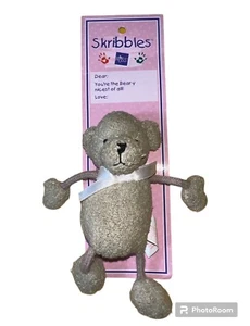 RUSS BERRIE SKRIBBLES CHAMOIS MINI LUV PETS  BEAR 5” - Picture 1 of 1