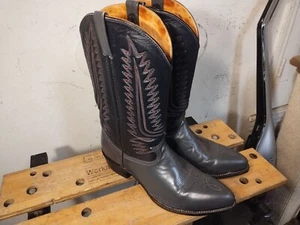 Iron Age Vtg Men’s Steel Toe Cowboy Western Gray Leather Boots Size 11.5 D *EUC - Picture 1 of 8