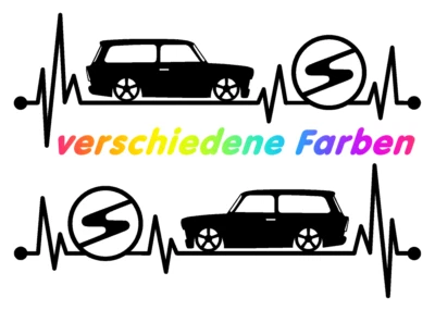 2 pegatinas Trabant 601 Combi Trabi pegatinas pulso Trabbi Sachsenring logotipo - Imagen 1 de 4