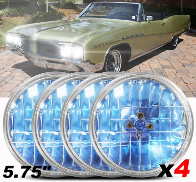 For Buick Electra Wildcat 5.75" 5-3/4" inch Headlights Hi/Lo Beam DOT 4pcs - Image 1 of 4