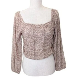 Crave Fame Animal Print Square Neckline Top Size Large Women - Picture 1 of 9