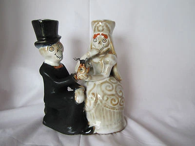 Yankee Candle 2010 Boney Bunch Bride & Groom Taper Holder The Proposal NUEVO COMO NUEVO  Foto 1 de 3