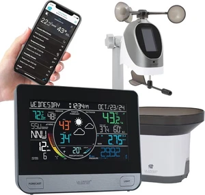 328-69357-INT Wi-Fi Professional Weather Station, Black - Picture 1 of 7