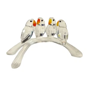 Autentico uccellini bambino in cristallo Swarovski su ramo - art 199123 - ritirato senza scatola - Foto 1 di 6