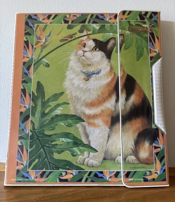 VTG Mead Sophisticats Trapper Keeper Binder  & 7 Folders 1980s 90’s - Cats - Image 1 of 4