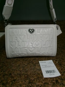 NWT 2025 Brighton Fashionista Deeply In Love Medium Pouch - Optic White - Picture 1 of 9