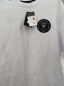 Inter  Miami CF  Double sided    small     White  Tee Shirt - Picture 1 of 3