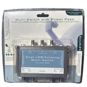 Recoton Dual LNB/Antenna Multi-Switch with Power Pass DSV95 Satellite/Outdoor x4 - Picture 1 of 2