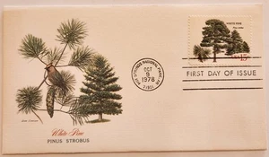 USA4 #1765 U/A FLEETWOOD 2 FDC Tree White Pine - Picture 1 of 2