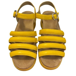 Dansko Roxie Women's Size 37 Yellow Leather Strappy Adjustable Sandals Shoes - Picture 1 of 18