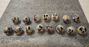 (15-pc) Assorted In Color Disney Marbles Mickey Mouse Lot of 15 - Picture 1 of 8