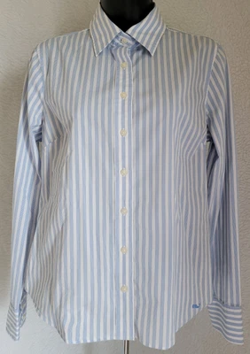 Blusa Camisa Top Vineyard Vines by Shep & Ian Mujer Talla 6 Azul Blanco Rayas Foto 1 de 4