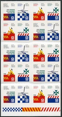 AUSTRALIA 2010 Emergency Services Booklet Self Adhesive 20 x 60c SG SB354 MNH - Image 1 of 3