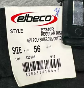 Elbeco Pants Mens 56R Big Reflex Black Work Tactical Ripstop Police Straight NEW - Picture 1 of 9