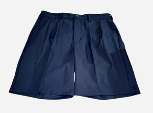 Bermudas de golf Izod para hombre talla 36 cintura azul marino plisadas delanteras - Imagen 1 de 4