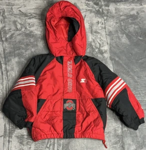 Vintage Y2K 90s Starter Puffer Jacket Kids Small Ohio State Buckeyes - Picture 1 of 4