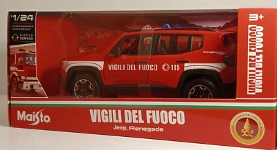 MAISTO 31520 JEEP RENEGADE Vigili del Fuoco - METAL Scala 1:24 - Immagine 1 di 2