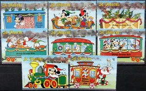 ST VINCENT 1988 1137-44 Disney Cartoons Weichnachten Christmas Minnie Donald MNH - Picture 1 of 1