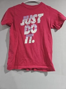 Nike Tee Shirt Just do it, Pink color Youth Small - Picture 1 of 4