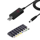 USB 5V to DC9V 12V Power Boost Line Adapter USB to 8PCS Connector Led