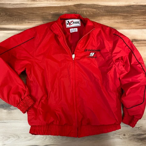 Kasey Kahne Jacket Mens Medium Dodge Racing Red Full Zip Windbreaker Chase #9 Cover