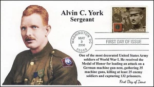 AO-3395, 2000, distinguished soldiers, First Day Cover, Add-on Cachet, Alvin C Y - Picture 1 of 1