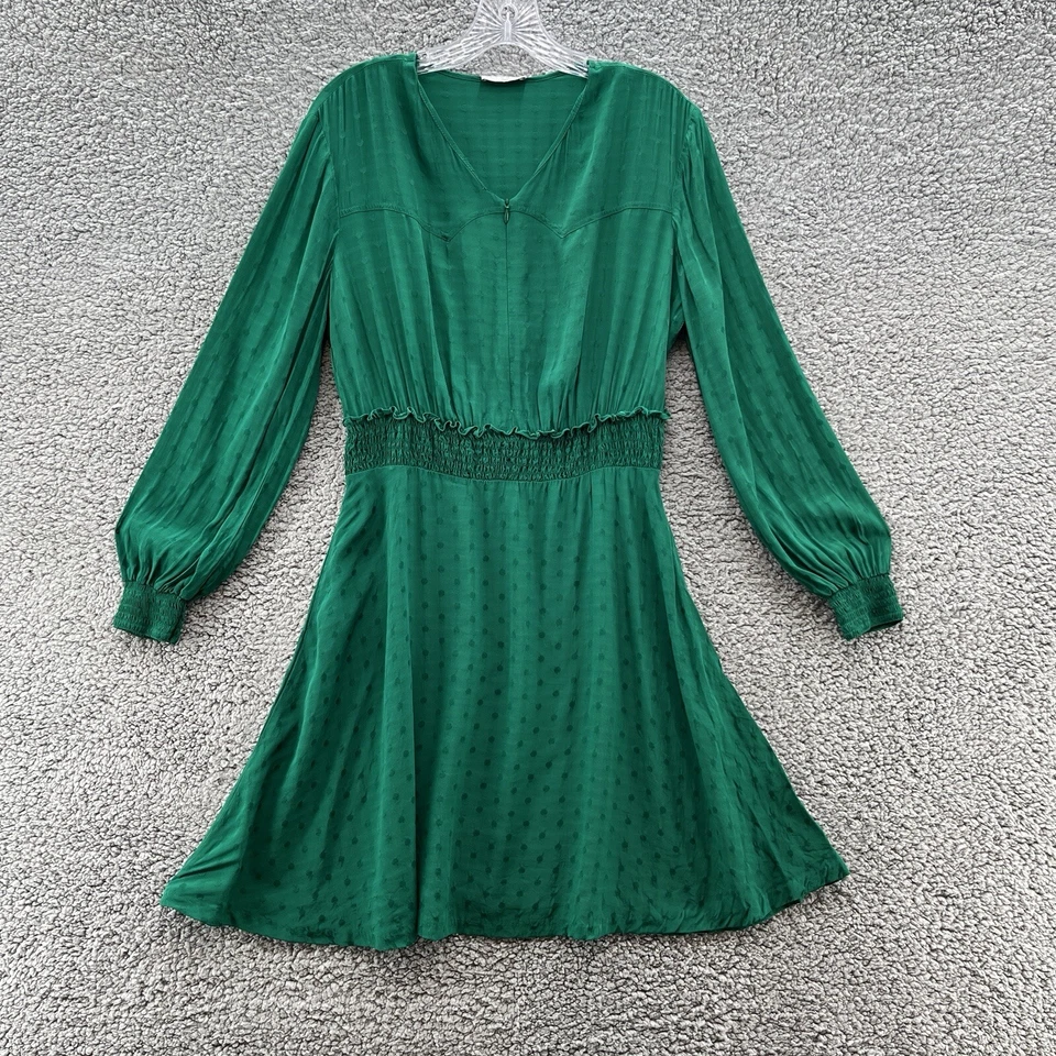 Sandro Paris Dress Women 4 Green Claudia Fit Flare Flowy Flirty Romantic Mini - Image 1 of 4