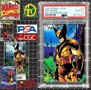1992 Marvel Comic Images Spider-Man McFarlane - #49 Wolverine - PSA 10 GEM MINT - Picture 1 of 6
